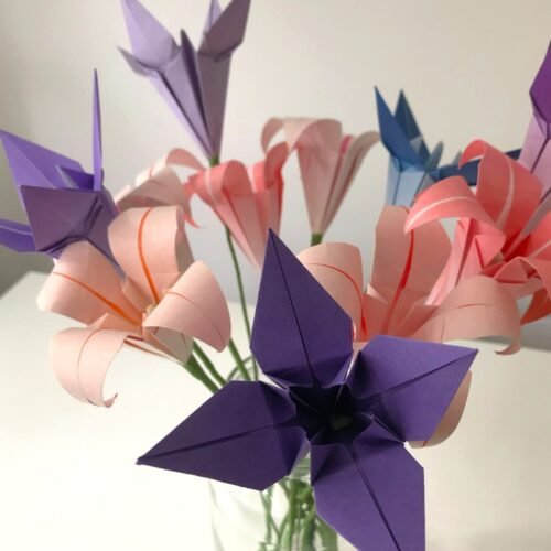 Origami Lily Iris Flower Colour
